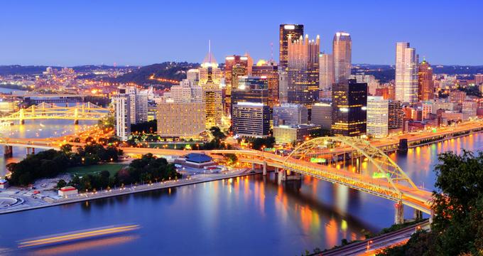 Pittsburgh, Pennsylvania at night
